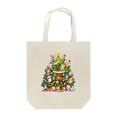 クリスマスツリーとキュートな子猫たち Tote Bag