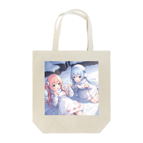 雪遊びする女の子 Tote Bag