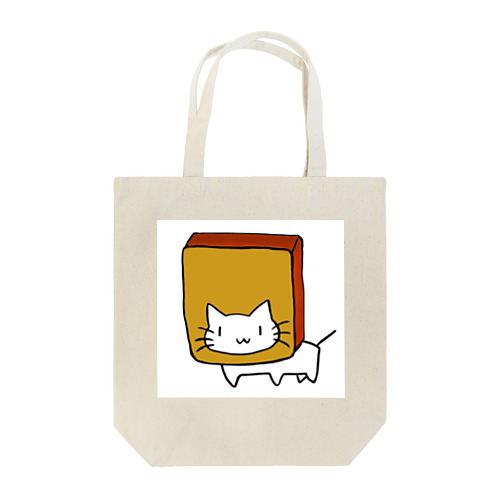 カステラに顔を突っ込む猫 Tote Bag