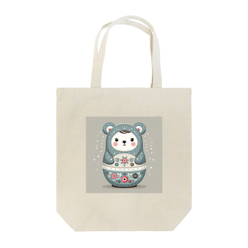 クマのマトリョーシカ（グレー） Tote Bag