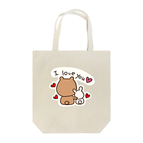 くまちー&うさちー【I love you】 Tote Bag