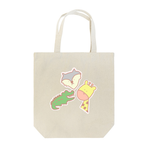 わに おおかみ きりん Tote Bag