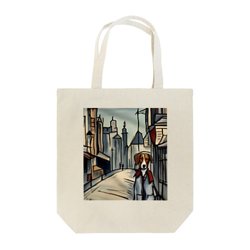 Dog in London  Tote Bag