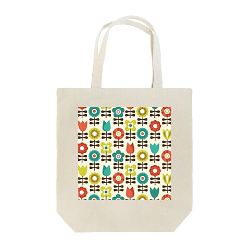 北欧風の花柄 Tote Bag