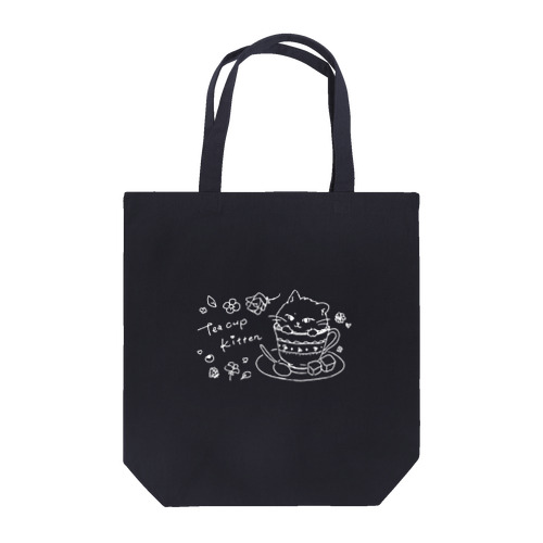 Teacup Kitten (white Ver.) Tote Bag