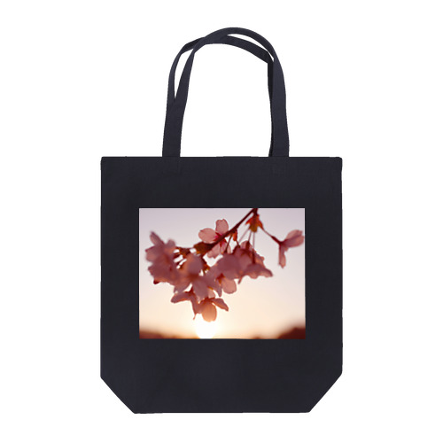 桜と夕日 Tote Bag