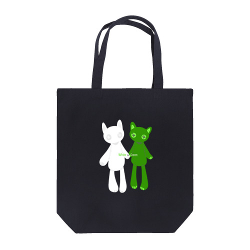 推しペアCATDOLL（White＆green） Tote Bag