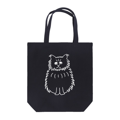 もじゃもじゃにゃんこ（白） Tote Bag