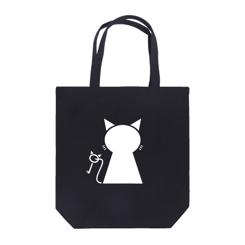 鍵穴っぽい猫 (白猫) Tote Bag