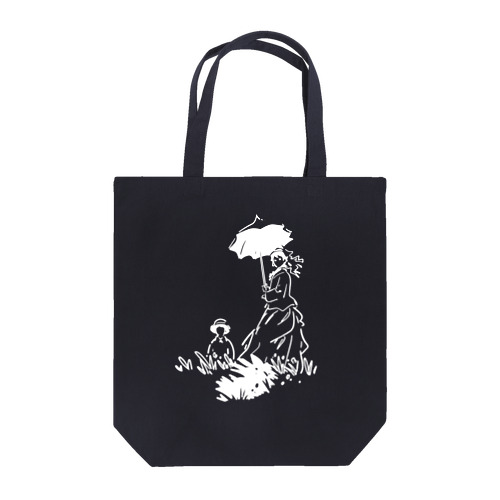 白版＿クロード・モネ「日傘をさす女」 Tote Bag