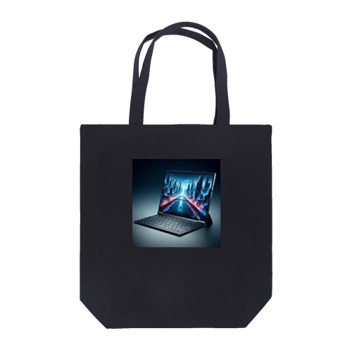 Futuristic Foldable Laptop Tote Bag