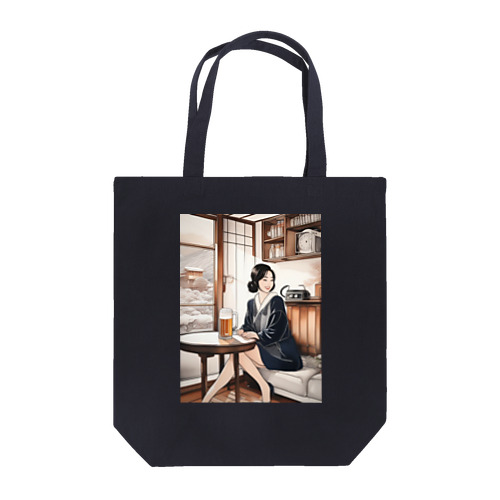 日本人女性冬ビール Tote Bag