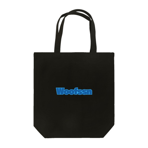 woofssn blue font  Tote Bag