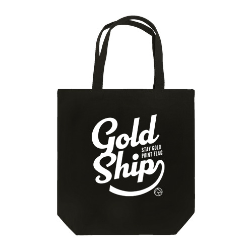 ゴールドシップ（タイポグラフィWHITE） Tote Bag