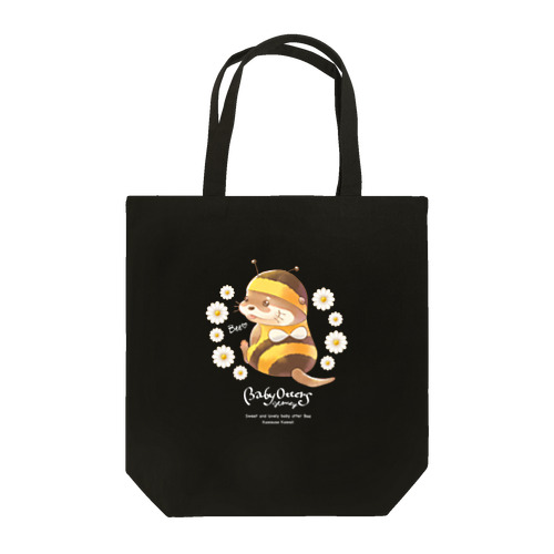Baby Otters Honey（文字白色） Tote Bag