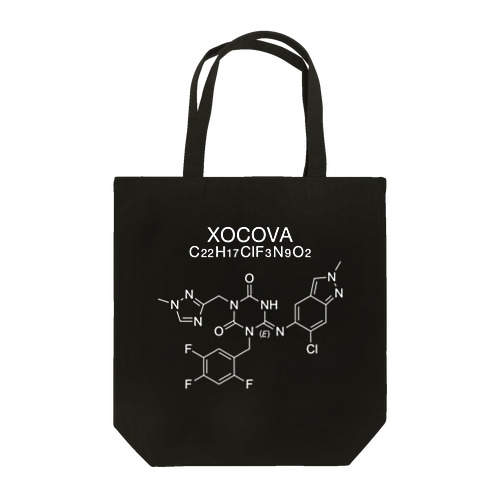 XOCOVA C22H17ClF3N9O2-ゾコーバ-(Ensitrelvir-エンシトレルビル-)白ロゴ Tote Bag