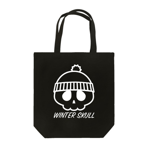 ウィンタースカル ニットキャップドクロ ホワイト Tote Bag