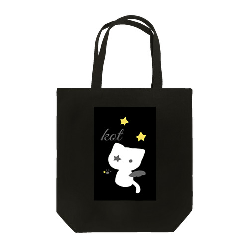 kot「ロゴイラスト(白猫バージョン)」 Tote Bag