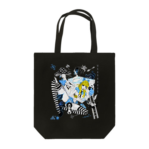 WEARHOUSE 家を着る少女とウサギ人形のマッドポップ Tote Bag