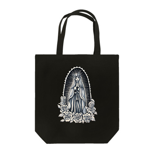 グアダルーペの聖猫 聖母マリア 猫 モノトーン Tote Bag