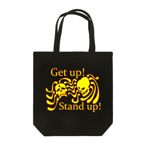 Get up! Stand up!（黄色） トートバッグ
