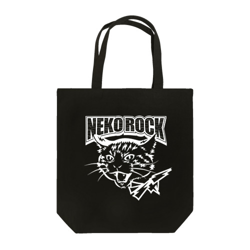 NEKO ROCK（白ヌキ） Tote Bag