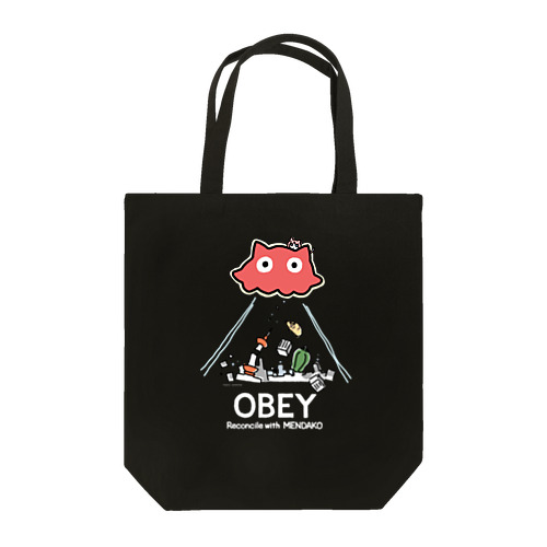 めんだこちゃん OBEY (濃色用) Tote Bag