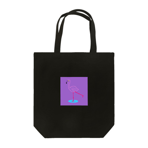 水たまりのフラミンゴ Tote Bag