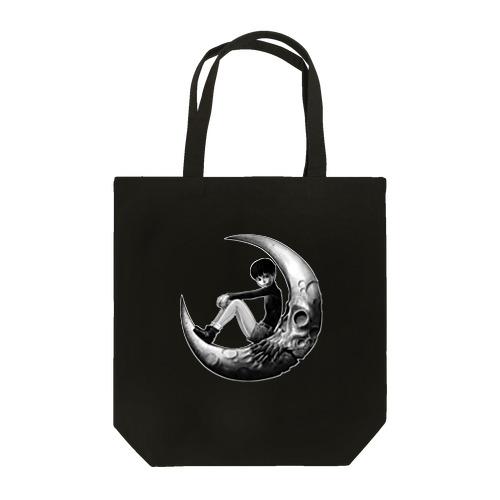 月と黒い少年 Tote Bag