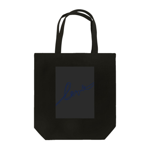 Blue LogoArt × Charcoal Tote Bag