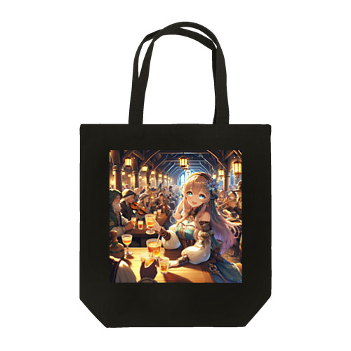 中世ファンタジー美少女の大冒険 酒場と楽器演奏 Tote Bag