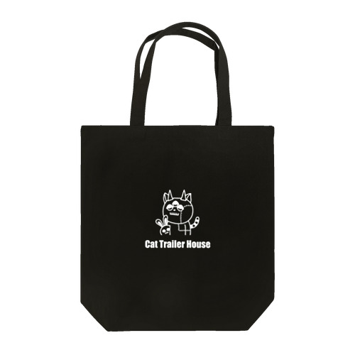 Cat Trailer House (White Line) Tote Bag