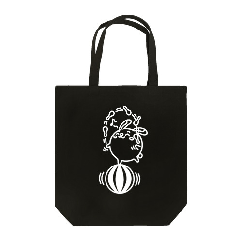 ウサコロまる・ジャグリング２（線画：白バージョン） Tote Bag