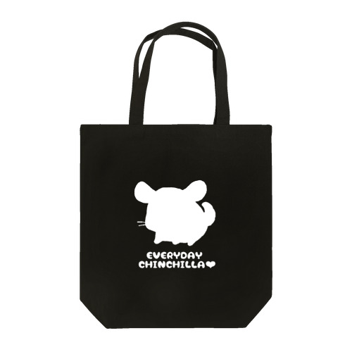 毎日チンチラさん(白)※BLACK対応 Tote Bag