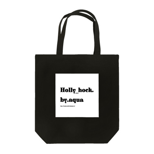 Holly_hock. by.aquaロゴトート  ブラック Tote Bag