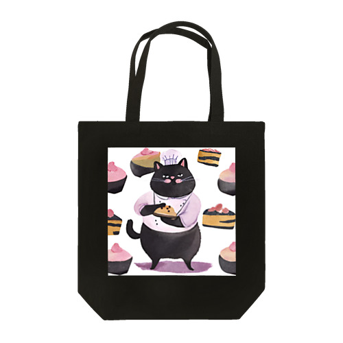 太っちょ黒猫パティシエ Tote Bag