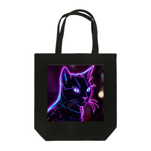 黒猫【ネオン】 Tote Bag