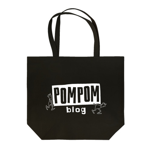 PomPomBlog Old Logo（white） トートバッグ