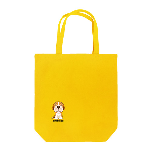 はにかみビーグル chibicco (黒文字) Tote Bag