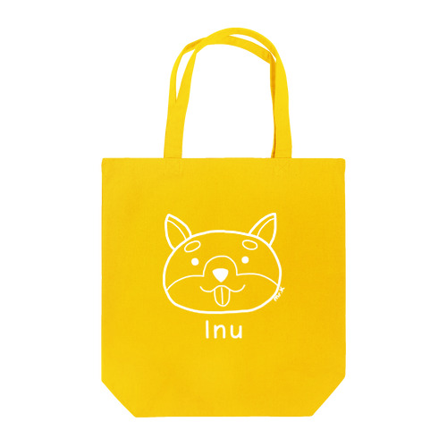 Inu (犬) 白デザイン Tote Bag