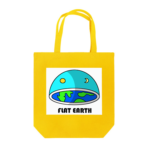 フラットアース　（FLAT　EARTH）白色背景 Tote Bag