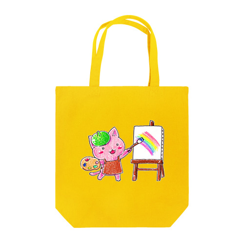 絵を描くにゃんこ Tote Bag