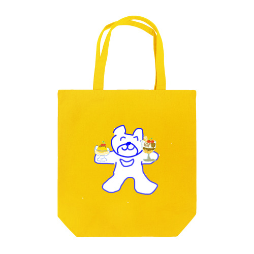 クマのぬいぐるみとパフェとプリン Tote Bag