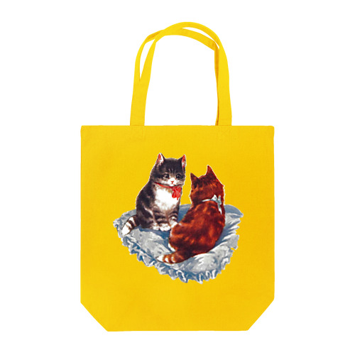 クッションの上のふたご猫 Tote Bag