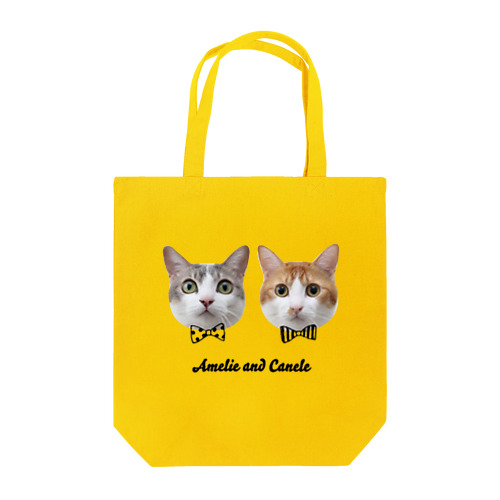 Twins Cats Amelie and Canele Tote Bag