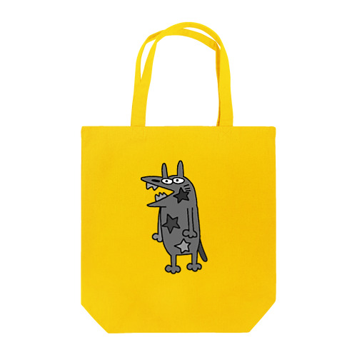 やべえ柄のキテレツねこ星モノトーン Tote Bag