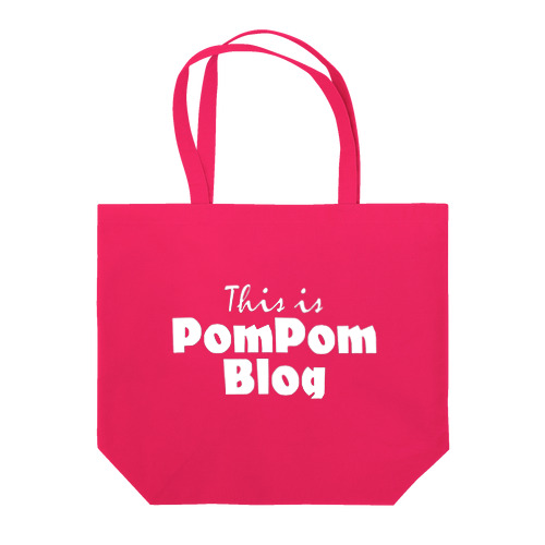 Mutant Pom Pom Blog Logo（white） トートバッグ