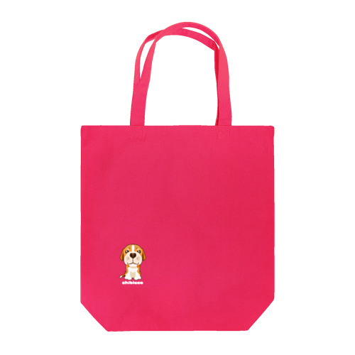 はにかみビーグル chibicco (白文字) Tote Bag