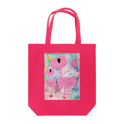 オエカキ_ Flamingo Tote Bag