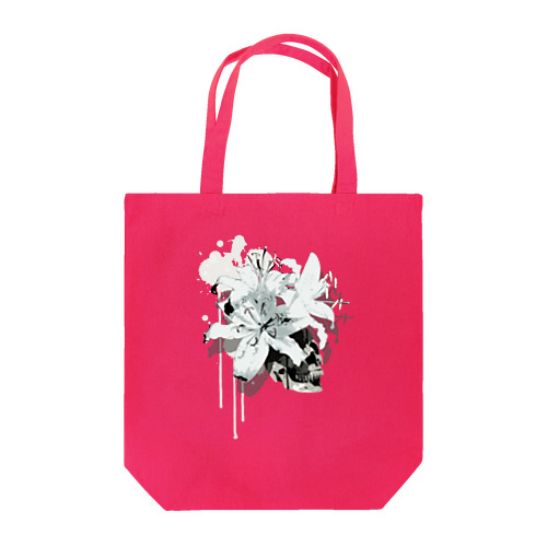 Lily Skull [White] Tote Bag